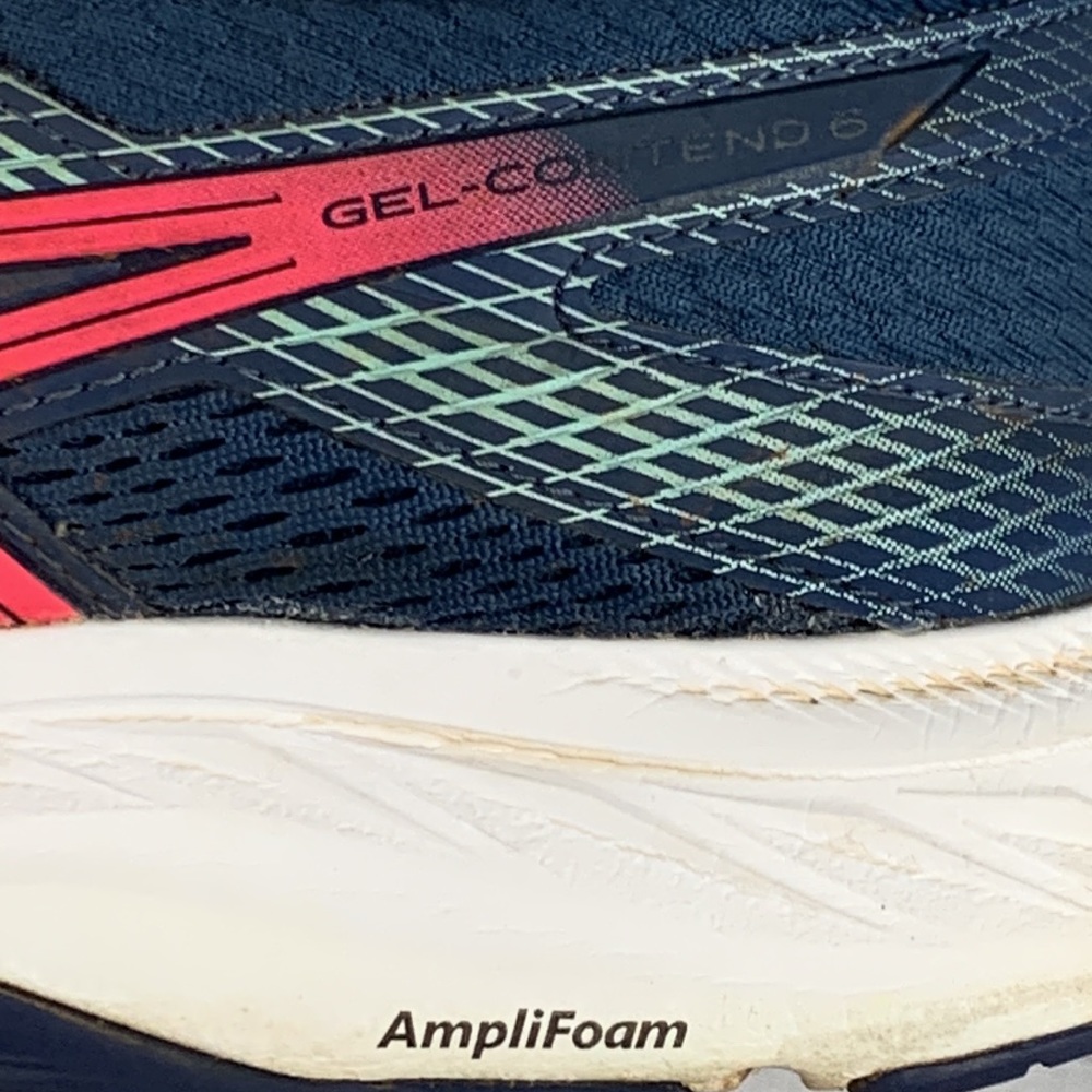 ASICS “GEL CONTEND 6” blue & Red sneakers size 10 - Picture 11 of 13